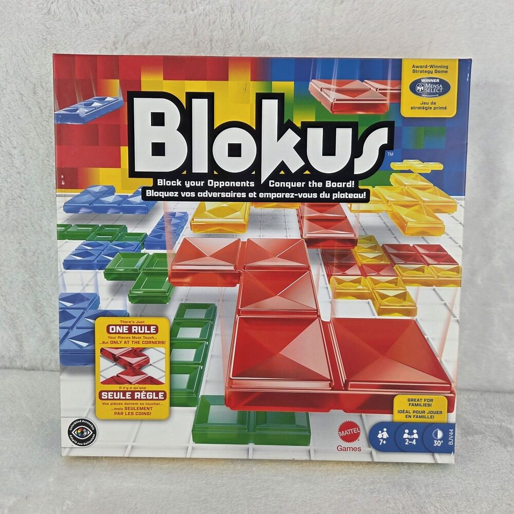 Blokus Strategy Board Game Mattel 2024 Complete Family Game